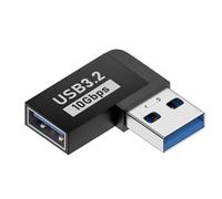 Pzuryhg USB 3.0 Adapter - Right Angle A Male to Female, 10Gbps High Speed Extension with Gold Plated, Slim Low Profile Design Ideal for Laptop PC TV Stations