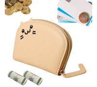 Pzuryhg Wallet Pouch, Cartoon Change Purse, PU Leather Portable Credit Card Holder for Girls and Women, Compact Zipper Card Case with Fun Designs for Everyday Use and Travel Essentials, 10x2.5x9cm