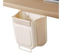 Pzuryhg Waste Bin, Trash Hanging Can, Under Sink Organizer, Wall Mounted Wastebaskets, Hands Free Sliding Lids, Hygienic Food Scraps Function, Commercial Residential Use, 11L Capacity Gray