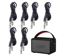Pzuryhg Wrohto Guitar Instrument Cable Set of 6, Stereo Audio Connection Cord, 100cm Practical Guitar Speaker Cable for Electric Guitars, Keyboards, Amps, Studio Recording, and Live Performance