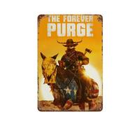 PZXXUEHY Affiche de film The Purge 5 - Décoration murale en métal - Décoration de bar moderne - 30 x 20 cm
