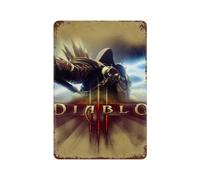 PZXXUEHY Poster de jeu vidéo Diablo 2 Décoration murale Art Métal Poster Moderne Bar Décorations 30 x 20 cm