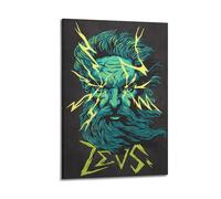 PZXXUEHY Poster décoratif sur toile représentant le dieu grec Zeus - Impression d'art moderne pour chambre à coucher - 20 x 30 cm