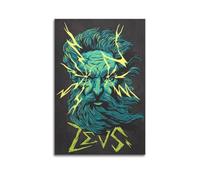 PZXXUEHY Poster décoratif sur toile représentant le dieu grec Zeus - Impression d'art moderne pour chambre à coucher - 20 x 30 cm