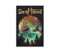 PZXXUEHY Poster décoratif sur toile Sea of Thieves - Impression d'art moderne pour chambre à coucher - 60 x 90 cm