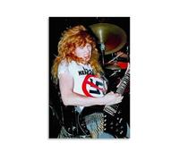 PZYASX Dave Mustaine Poster mural imperméable sur toile - Peinture décorative adaptée pour la décoration de bureau, chambre à coucher, salon - 60 x 90 cm - Style sans cadre