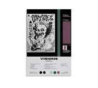 PZYASX Grimes Visions Poster mural imperméable sur toile pour décoration de bureau, chambre à coucher, salon, 30 x 45 cm, style sans cadre