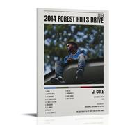 PZYASX J. Cole 2014 Forest Hills Drive Poster imperméable sur toile décorative pour bureau, chambre à coucher, salon, poster 20 x 30 cm, style cadre