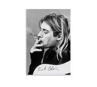 PZYASX Kurt Cobain Poster mural imperméable sur toile pour bureau, chambre à coucher, salon, 40 x 60 cm, style sans cadre