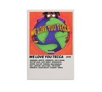 PZYASX Lil Tecca - Poster mural imperméable sur toile « We Love You Tecca » pour décoration de bureau, chambre à coucher, salon, 60 x 90 cm, style sans cadre