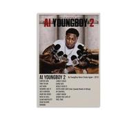 PZYASX YoungBoy Never Broke Again Poster mural imperméable sur toile pour décoration de bureau, chambre à coucher, salon, 30 x 45 cm, style sans cadre