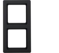 Hager q.1 - Cadre 2 postes anthracite velours