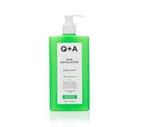 Q+A AHA Lotion exfoliante pour le corps (250 ml), exfoliante, lissante pour le corps avec acide lactique, acide glycolique et AHA aux fruits, alternative au beurre corporel, soin du corps végétalien