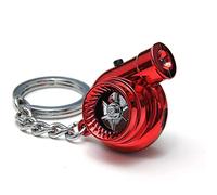 Q&A Porte-Clés De Voiture/Porte-Clés Turbo,Porte Clé LED Rechargeable avec USB,Porte-clés Turbo Electrique avec Son,Métal Mini Porte-clés Homme/Femme Pendentif Décoratif Unisexe (Red)