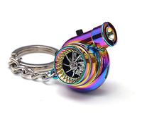 Q&A Porte-Clés De Voiture/Porte-Clés Turbo,Porte Clé LED Rechargeable avec USB,Porte-clés Turbo Electrique avec Son,Métal Mini Porte-clés Homme/Femme Pendentif Décoratif Unisexe (Color)