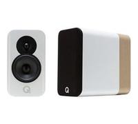 Q Acoustics Concept 300 Blanc et Chêne - Enceintes Bibliothèques (la paire) Blanc G