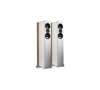 Q Acoustics Concept 500 Blanc et Chêne - Enceintes Colonnes (la paire)