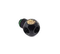 Bitspower Adapter Q-Splitter G1/4 Zoll AG auf 2x G1/4 Zoll IG - drehbar, schwarz matt