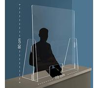 Q&B Grafiche PPF Plaque de protection en plexiglas pour comptoir, avec ouverture, 70x80cm
