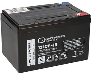 Q-Batteries 12LCP-15 Batterie au plomb 12 V 15 Ah Compatible avec scooter