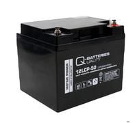 Q-Batteries Batterie au Plomb 12LCP-50/12 V - 50 Ah - Type de Cycle AGM - Deep Cycle VRLA