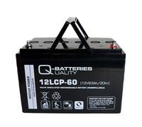 Q-Batteries Batterie au Plomb 12LCP-60/12 V - 63 Ah (C20) - Type de Cycle AGM - Deep Cycle VRLA