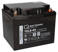 Q-Batteries 12LS-45 12V 45Ah Plomb-Getz-Akku / AGM VRLA Avec VdS