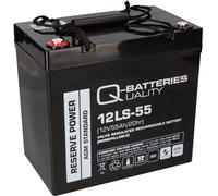 Q-Batteries 12LS-55 / 12V - 55Ah Batterie Plomb Standard AGM VRLA 10 Ans Type
