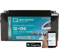 Q-Batteries Lithium Piles 12-150 12,8V 150Ah 1920Wh LiFePO4 Avec Bluetooth