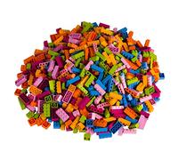 Q-Bricks Briques Créatives Classiques - Ensemble de 1000 Pièces - 2,2 kg | 3 Formes de Briques : 1x4, 2x2, 2x4 | 6 Couleurs | Compatible avec Toutes Les Grandes Marques (Mélange Floral)