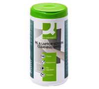 Q-Connect 17774 Lingette Écrans Biod Égradable sans Solvants Nocifs Tous Écrans Nouvelles Générations Lot de 100 Assorties