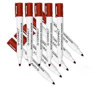 Q-Connect 17836 Marqueur effaçable sec pointe ogive trait corps plastique encre base alcool 3 mm Rouge