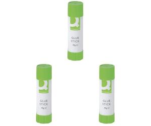 Q-Connect 17928 Colle Tout Type Papier Bâton 40 g Blanc (Lot de 3)
