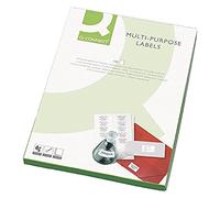 Q Connect 199.6x289mm 1 par A4 Feuille Multi usage Etiquette - Blanc (Lot de 100)