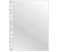 Q-Connect 25716 Pochette Polypropylène Eco Perforée Antistatique A4 6/100e Lot de 10 210x297mm Assorties