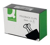 Q-Connect 33024 Pince Double Clip Largeur 24mm Lot de 10 Métallique