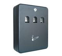 Q-Connect 33714 Cendrier Mural Extérieur L24 x p9 x h30 cm 3 L Noir