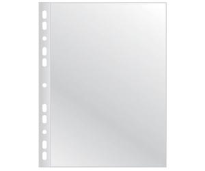Q-Connect 37693 Pochette Polypropylène Eco Perforée Antistatique A4 10/100e Lot de 100 210x297mm Assorties