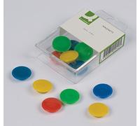 Q-Connect 39392 Aimant Diamètre 24mm Plastique Assorties