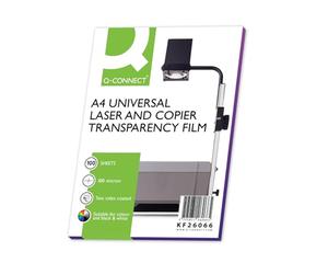 Q-Connect 39528 Transparent Économique OHP Photocopieur A4 Noir