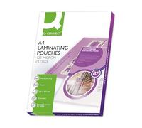 Q-Connect 44012 Pochette Plastification Économique Plastification Chaud Format A4 125 Microns Lot de 100 Assorties