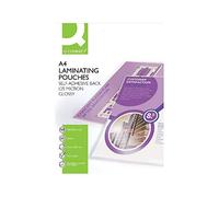 Q-Connect 48761 Pochette Plastification Économique Plastification Chaud Format A4 Dos Adhésif 125 Microns Lot de 25 Assorties