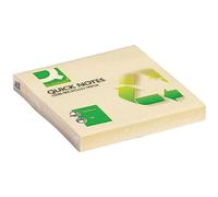 Q Connect 75x75mm Recyclé Quick Note Repositionnable Pad - Jaune