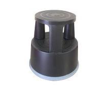 Q-Connect 924640 Tabouret Plastique Roues Caoutchouc Rétractables 2 Niveau Cyan