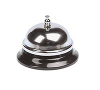 Q-Connect 926148 Sonnette Base Métallique Chromée 85 mm Noir