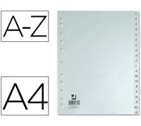 Q-Connect 932580 Intercalaire Polypropylène A4 210x297mm multi-perforé Alphabet Gravé Onglets Assorties