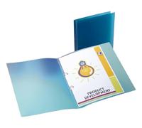 Q-Connect 933190 Classeur Polypropylène 245 x 315 mm Document A4 Dos 17 mm 2 Anneaux 15 mm Translucide Bleu