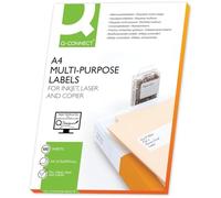 Q-CONNECT Étiquettes adhésives KF00574 52,5x29,7 mm Coins droits Boîte 100 feuilles 4000 unités