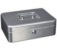 Q-Connect 937661 Caisse Monnaie Structure Acier Épaisseur Plateau Amovible Espace Billets Plastique Assorties