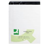 Q Connect A4 Bloc-notes Papier ligné avec marge Blanc lot de 10